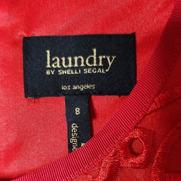 Laundry by Shelli Segal Red Sleeveless Sheath Dress- Size 8 - Picture 4 of 5